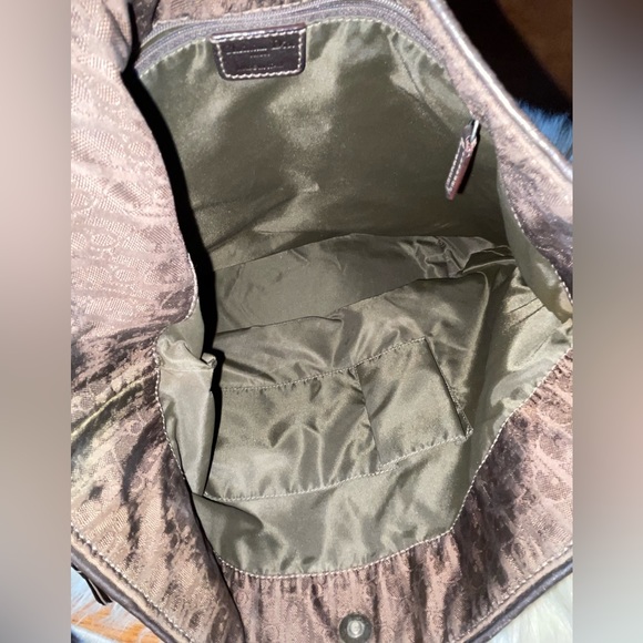 Authentic DIOR Ethnic Collection Brown Diorissimo Print Leather and Canvas Purse - Picture 15 of 15